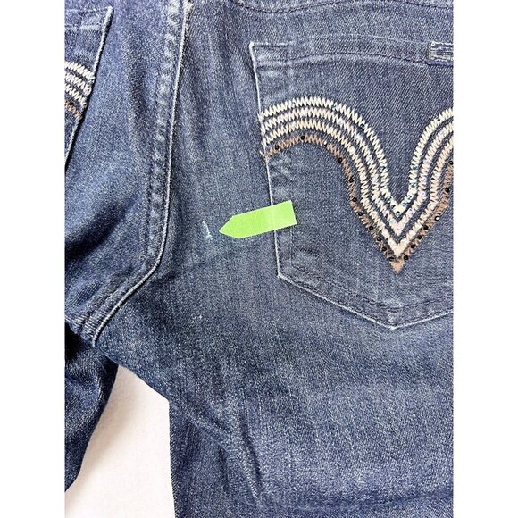 7 FOR ALL MANKIND Womens Jeans Size 26x28, Tag 24 Bedazzle Pocket Straight Slim - Picture 5 of 10